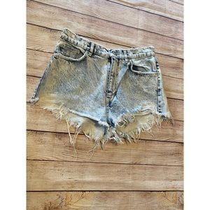 Zara High waisted shorts indigo